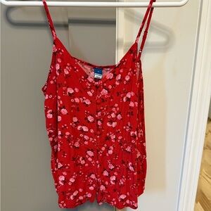 Old Navy Red Floral Camisole